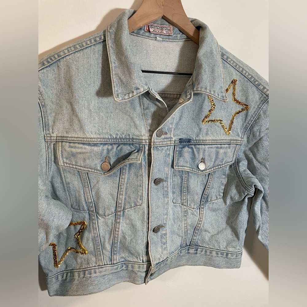 Vintage Guess Georges Marciano Jean Jacket Made In USA Trucker Denim 90's Medium - Picture 1 of 11